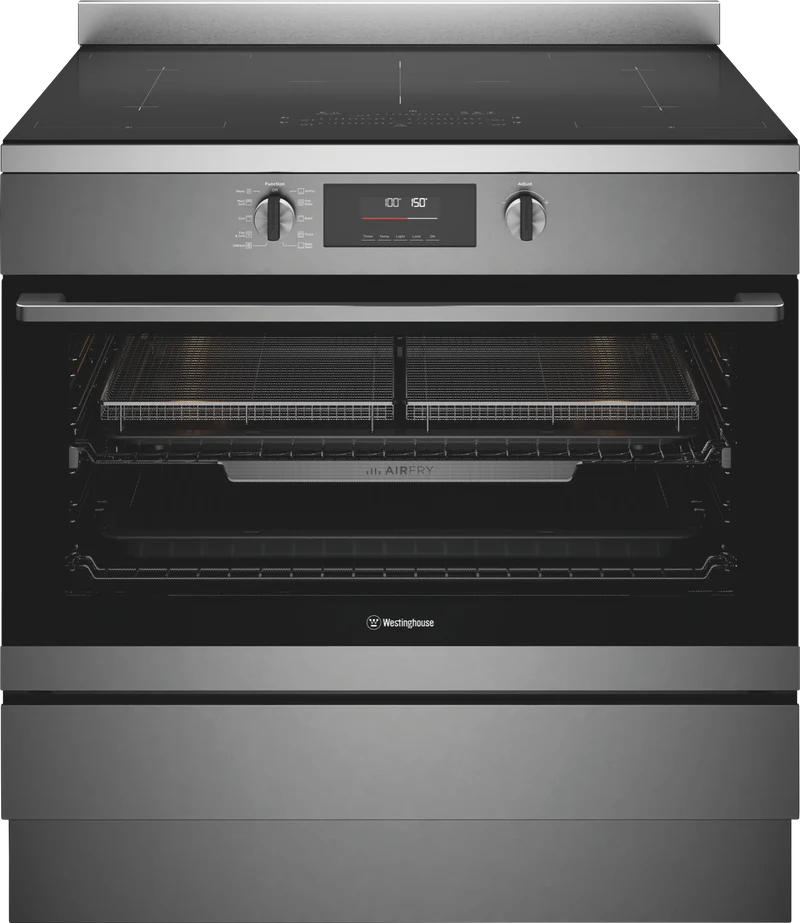 Westinghouse 90cm Induction Freestanding Cooker with Air Fry, Dark Stainless Steel