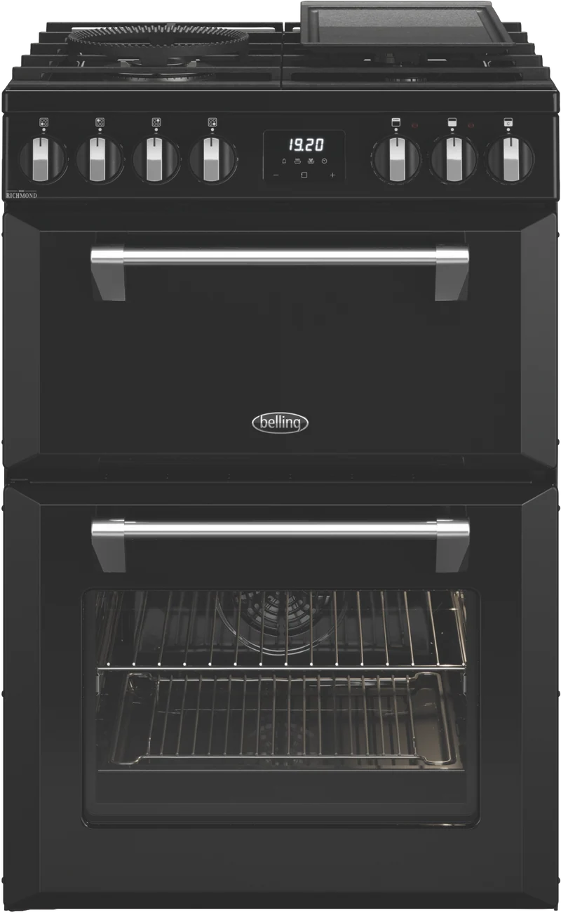 Belling Mini Richmond 60cm Dual Fuel Freestanding Cooker, Black