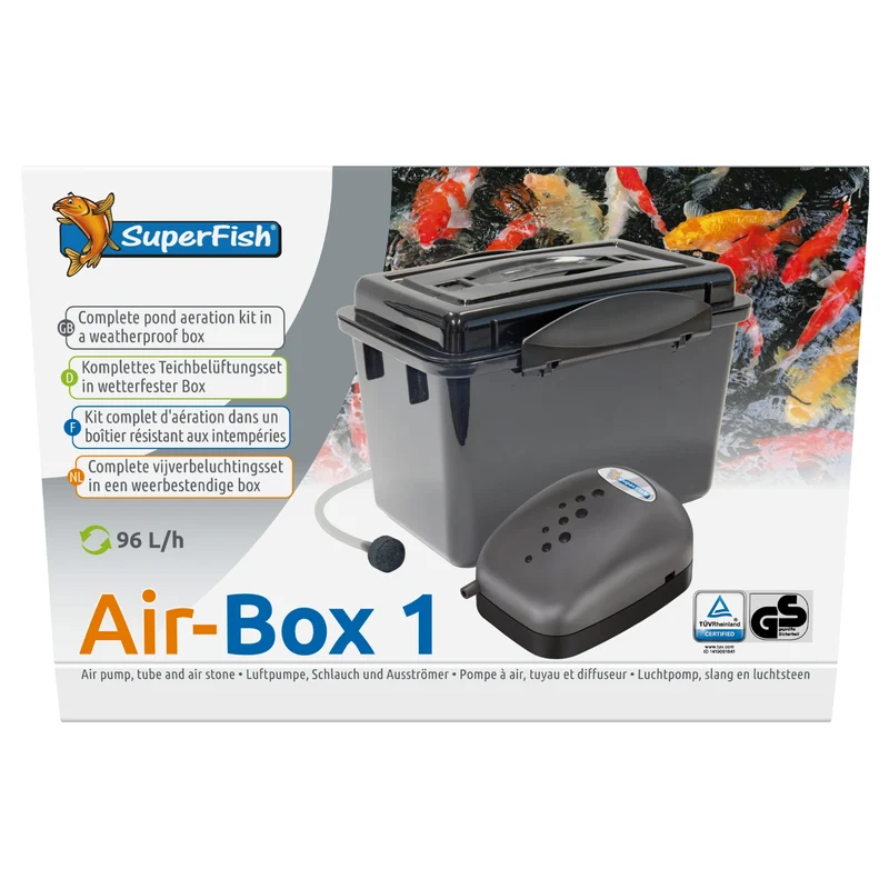 Superfish Air-Box Nr.1 - beluchtingsset met luchtpomp voor vijver en aquarium