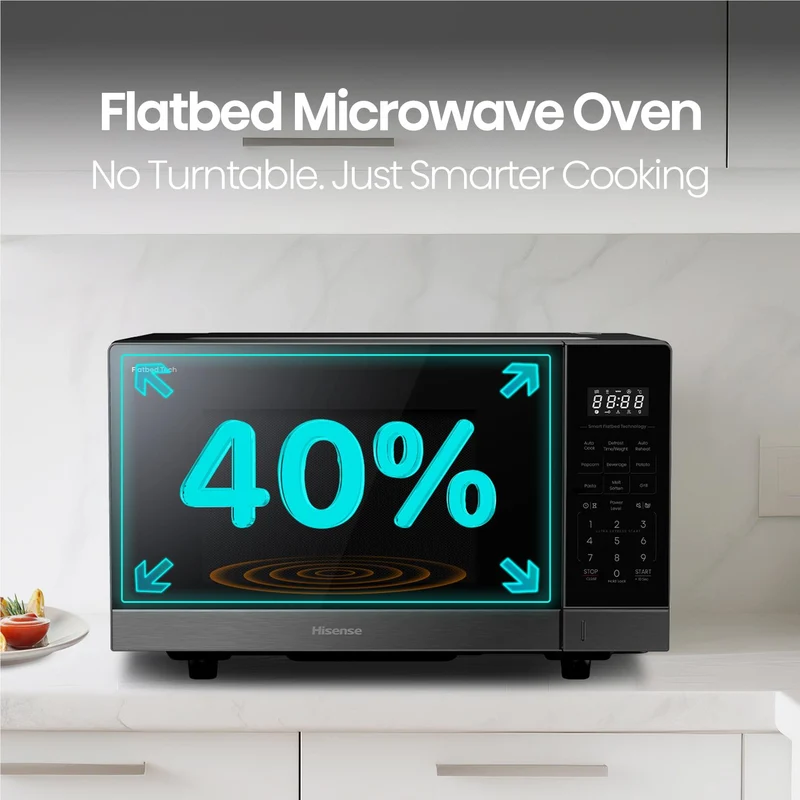 Hisense HMBS3010PFG 30L Flatbed Microwave with Grill Function (Platinum Grey)