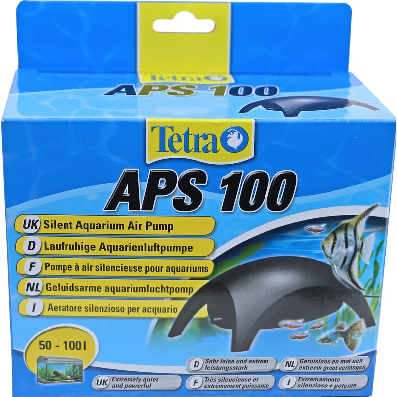 Tetra APS 100 Luchtpomp grijs - stille luchtpomp 100 l/u voor aquariums tot 100 liter