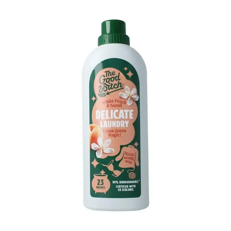 The Good Witch Wasmiddel wol/fijn witte perzik 1 liter