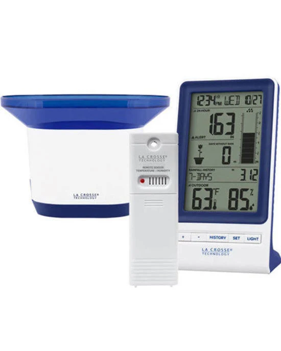 La Crosse 724-1415BLv2 Digital Rain Gauge with Temperature and Humidity