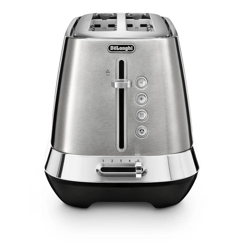 De'Longhi Diadema 2 Slice Long Slot Toaster (Platinum)