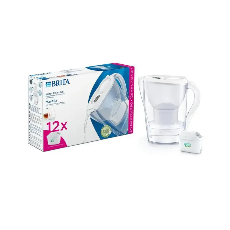 Brita Waterfilterkan Marella cool white+12 maxtra filter