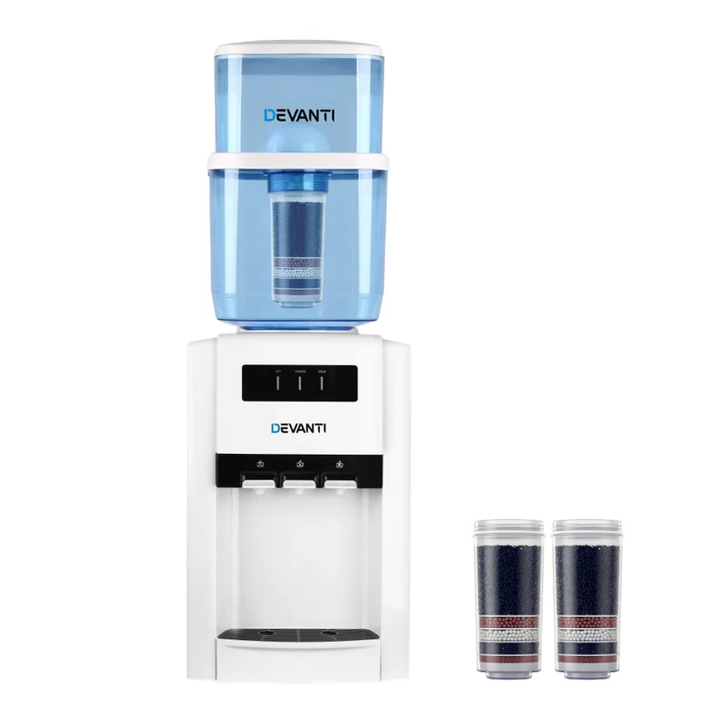 Devanti Water Cooler Dispenser Bench Top 22L with 2 Filter