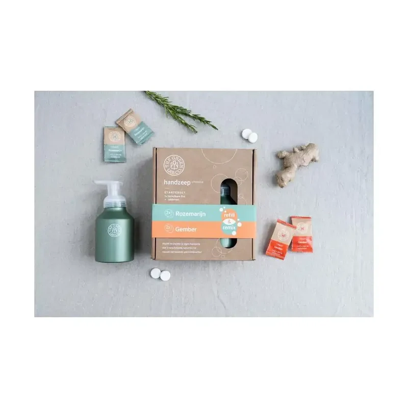 The Green Lab Co handzeep startset rozem & gember