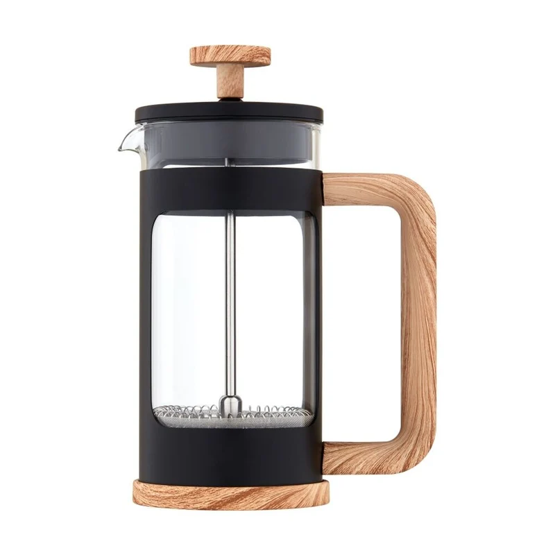 Euroline Plunger French Press Coffee Maker Durable Glass 350ml (Black)