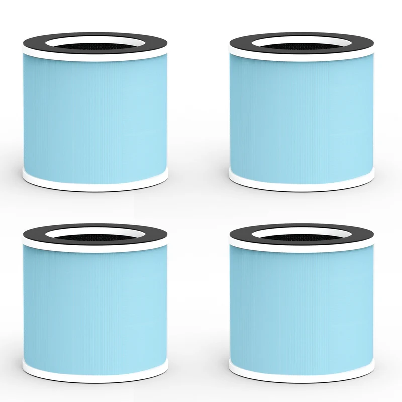AROVEC 4-Pack Replacement Filter for AV-P100 Air Purifier 3-in-1 Blue
