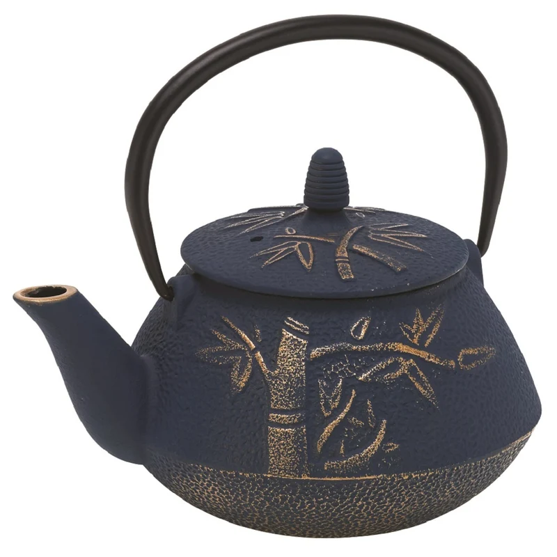 Avanti Cast Iron Teapot - Bamboo 800Ml - Blue