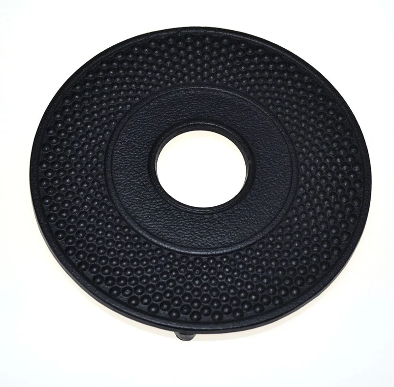 Teaology Cast Iron Hobnail Trivet - Black