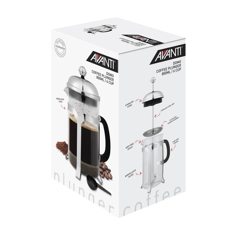 Avanti Domo 6 Cup Coffee Plunger - 800Ml