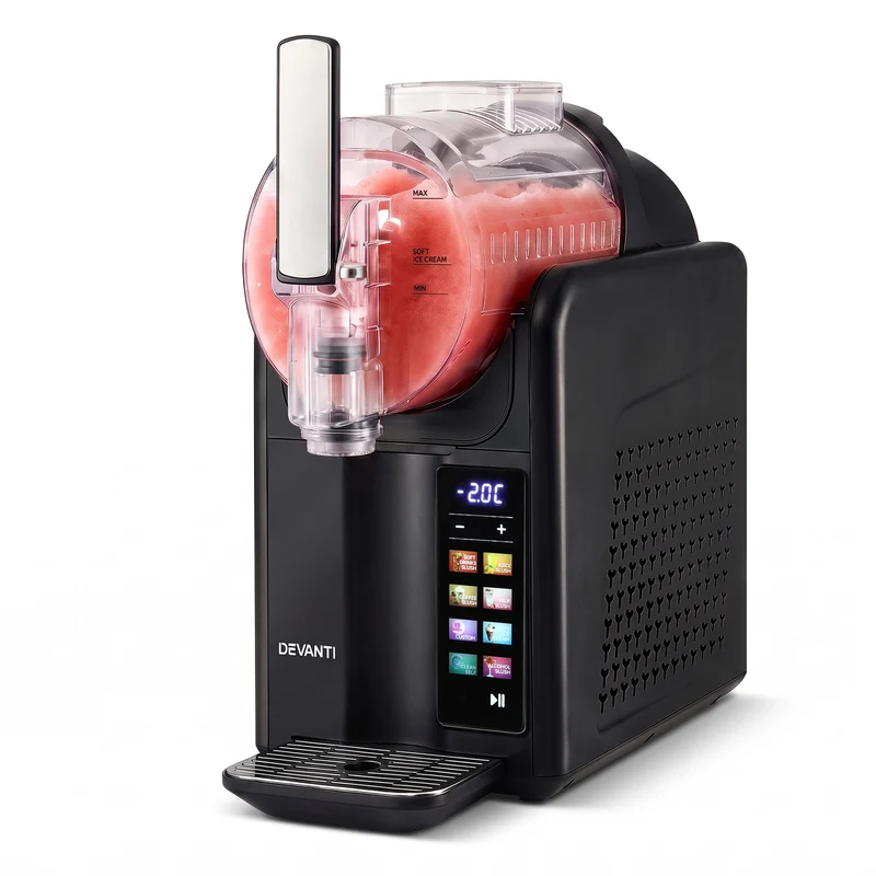 Devanti Slushie Machine 2L Frozen Drink Maker Ice Cream Cocktail Slush Maker (Black)