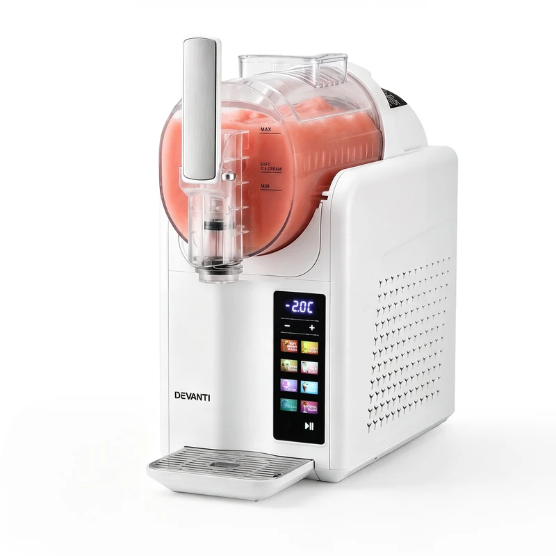Devanti Slushie Machine 2L Frozen Drink Maker Ice Cream Cocktail Slush Maker (White)
