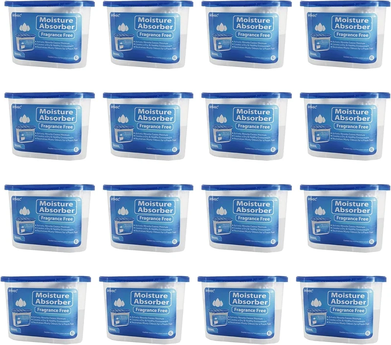 AROVEC 500mL Moisture Absorber for Wardrobe & Laundry (16-Pack)