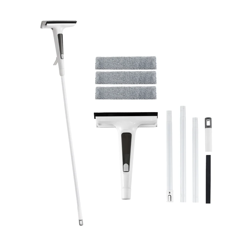 Giantz Window Cleaner Mirror Car, Spray Scrub Squeegee 136cm Extendable Long Handle