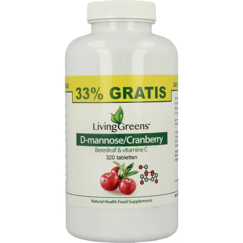 Livinggreens Cranberry-d mannose 320 tabletten