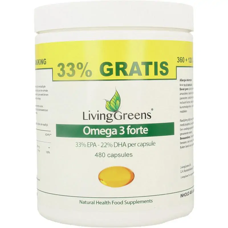 Livinggreens Omega 3 forte 480 capsules