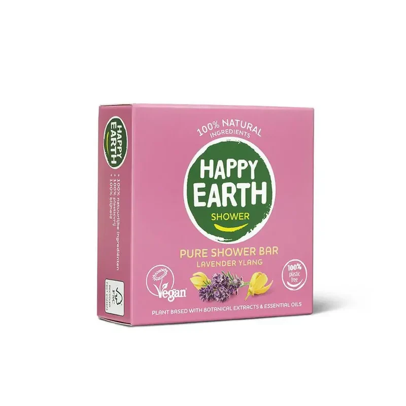 Happy Earth Showerbar lavender ylang 90 gram