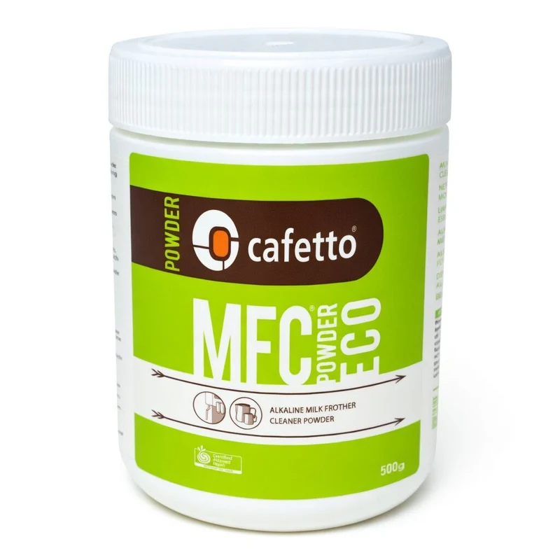 Cafetto Mfc Eco Powder 500G Jar - Organic Alkaline Milk Frother Cleaner - Green