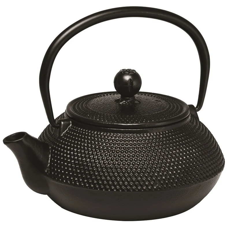Avanti Cast Iron Teapot - Hobnail 800Ml - Black