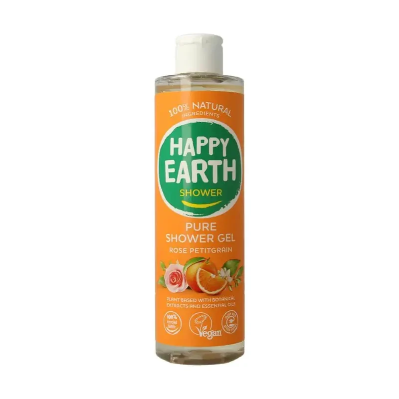 Happy Earth Pure showergel rose petitgrain 300 ml
