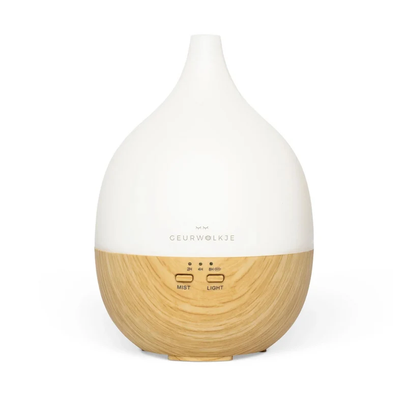 Close 2 Nature 2.0 - Geurwolkje® Diffuser - Licht hout - 200 ml - tevens nachtlampje