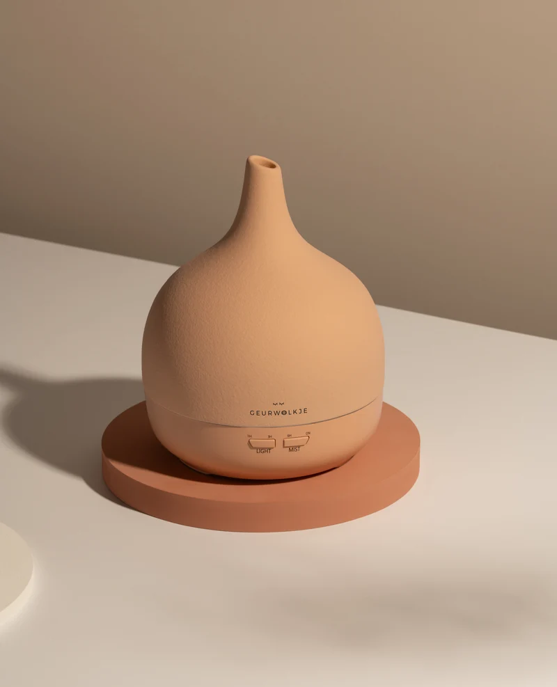 Close 2 Nature 3.0 - Geurwolkje® Aroma Diffuser - Keramiek - Peach Roze - 400 ML