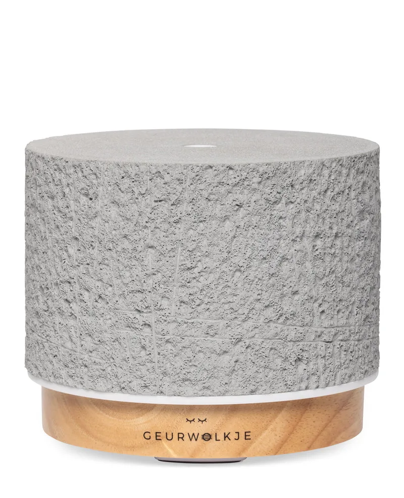 Satori Vulcano Grey - Geurwolkje® Aroma Diffuser - Steencomposiet Grijs - 200 ml