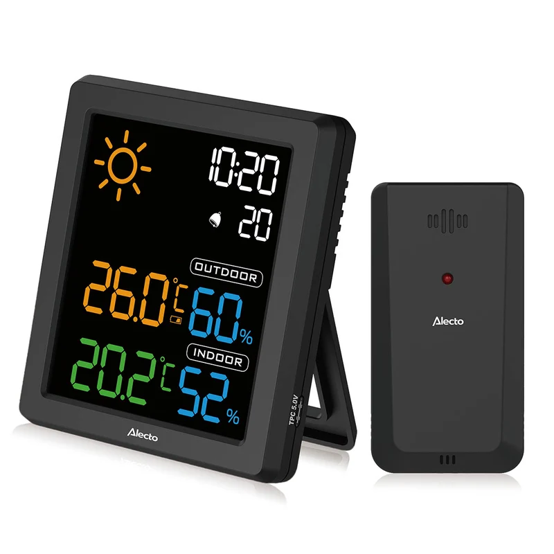 Alecto WS1000 - Weerstation met draadloze buitensensor