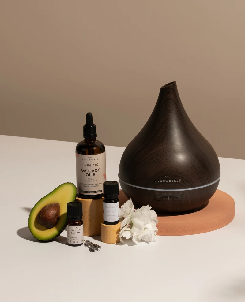 Natural Me Moment Voordeel Bundel - Geurwolkje® Aroma Diffuser - Unity - Donker Hout - 400 ml