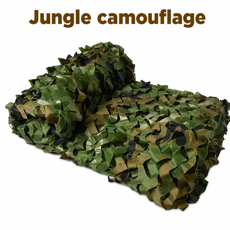 Camouflage Net Nylon Schaduwdoek voor Outdoor Camping Tuin Decoratie Opvouwbaar Meerdere Maten Beschutting | Sansoti