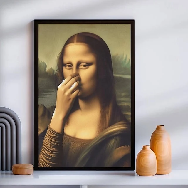 Canvas Wanddecoratie Badkamer 30x40 cm Vochtbestendig Humoristisch Kunstwerk Toilet Wandbord Ophangsysteem | Sansoti