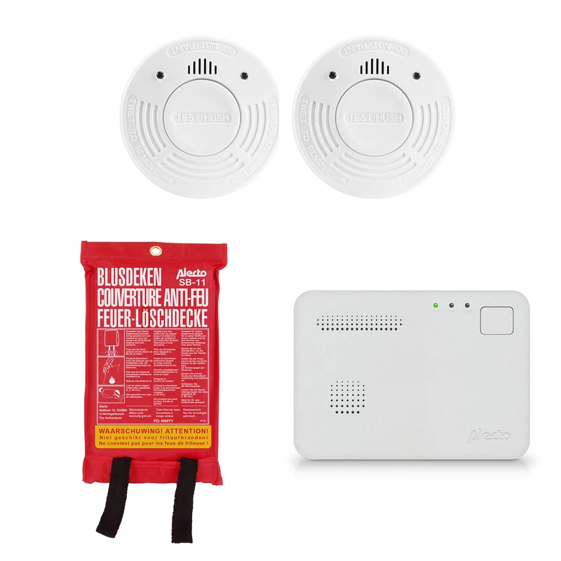 Alecto BPB16 - Brandpreventiebox – 2x SA-110, 1x COA1910, 1x SB-11