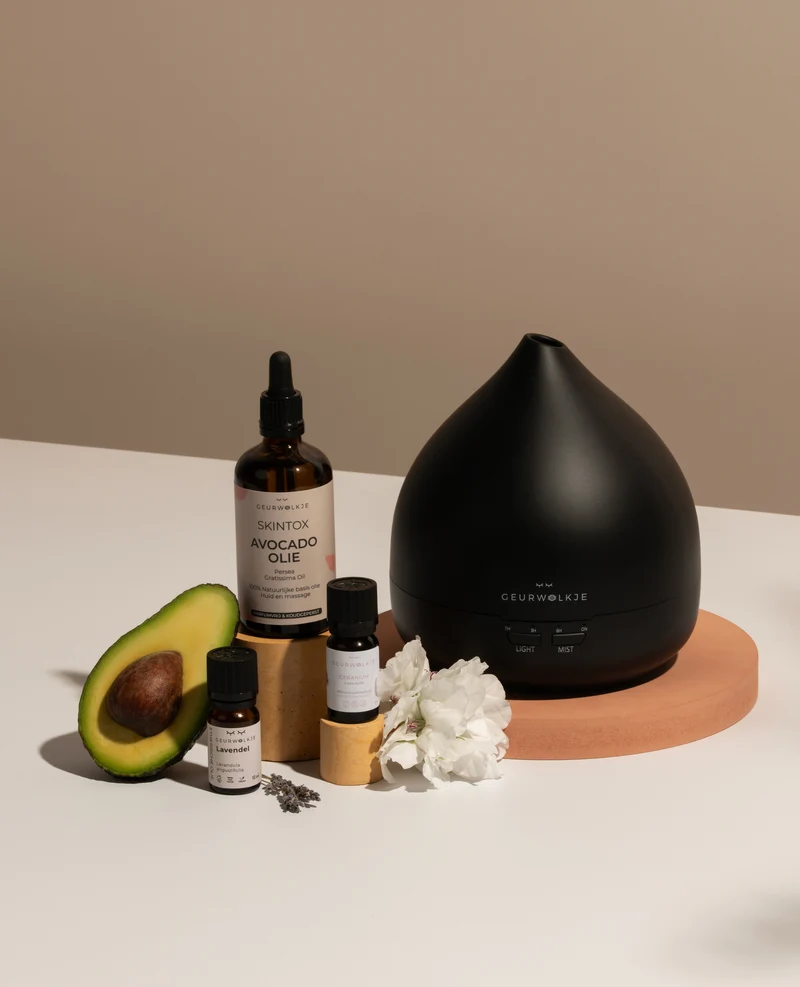 Natural Me Moment Voordeel Bundel - Geurwolkje® Aroma Diffuser - Unity 2.0 - Mat Zwart - 400 ml
