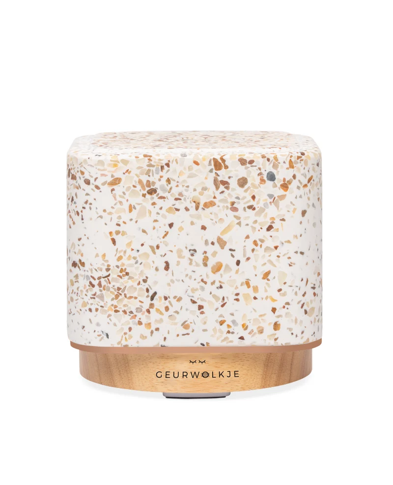 Living Green- Geurwolkje® Aroma Diffuser - Terrazzo Kubus - 200 ml