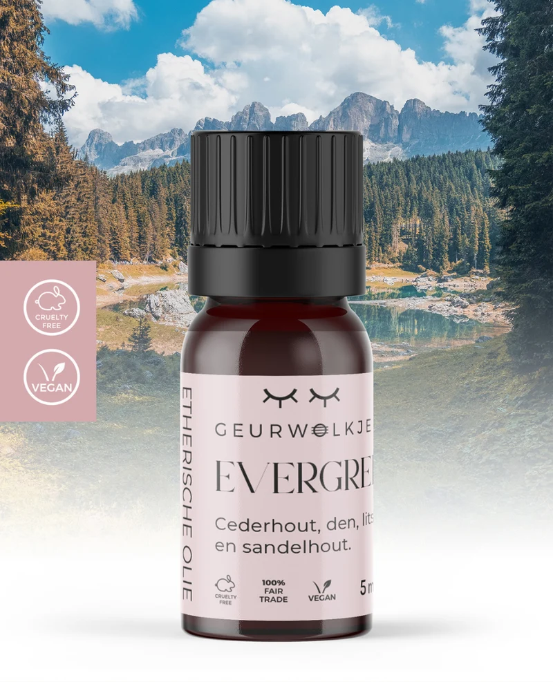 Evergreen - Geurwolkje® Blend - 100% Etherische Olie - 5 ml