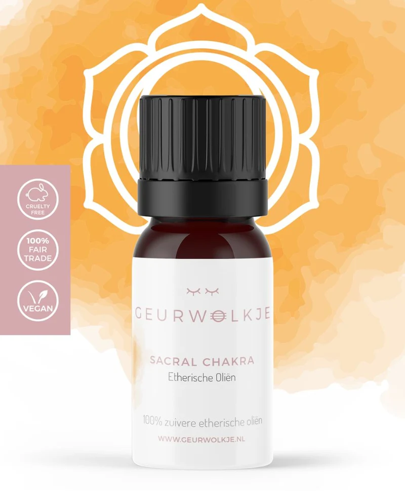 Sacraal Chakra 2 – Svadisthana - Geurwolkje® Blend - 100% Etherische Olie - 5 ml