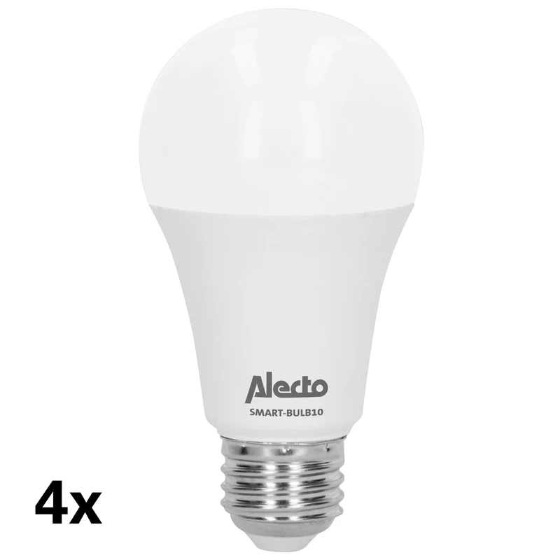 Alecto SMART-BULB10 4 - Slimme LED kleurenlamp met WiFi - 4-pack