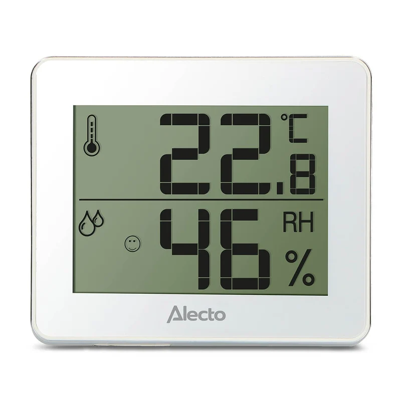 Alecto WS-55 - Thermometer / hygrometer, wit/zilver