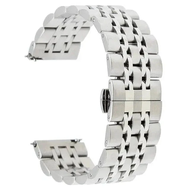 Roestvrijstalen Horlogeband 22mm Smartwatch Polsband Metalen Schakelband Verstelbaar Universeel Robuust | Sansoti