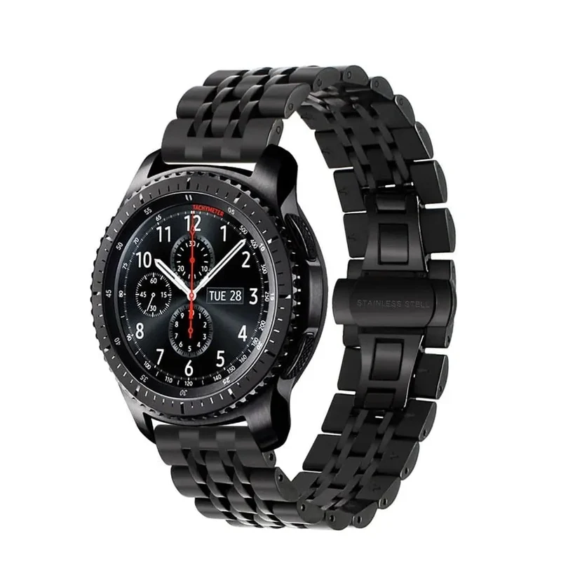 Roestvrijstalen Horlogeband 22mm Smartwatch Polsband Metalen Schakelband Verstelbaar Universeel Robuust | Sansoti