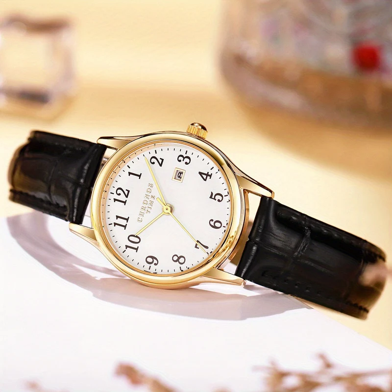 Vierkant Dameshorloge met Kunstleren Band Kwarts Uurwerk Waterbestendig Krasvrij Elegant Stijlvol Polshorloge | Sansoti