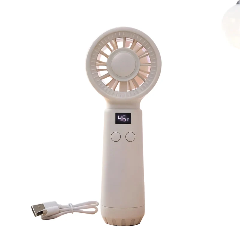 Unisex Handventilator met Bevochtigingsfunctie en Digitaal Display