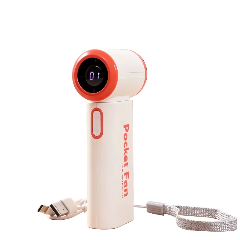 Draagbare Miniventilator met LCD-Display