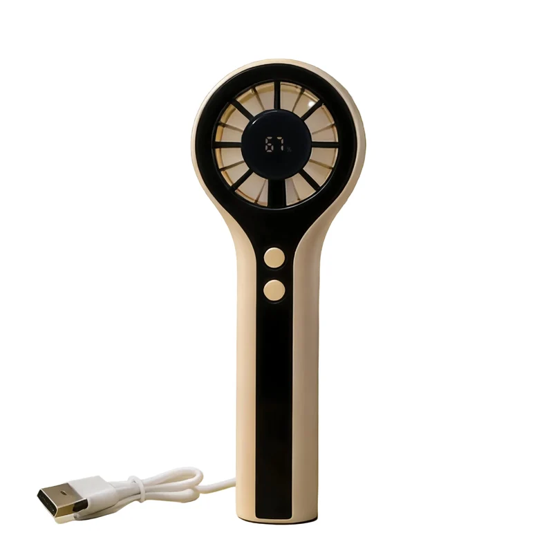 Draagbare Mini Handventilator met LCD Temperatuurdisplay