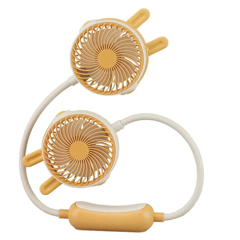 Draagbare Mini Nekventilator met Dubbele Ventilator