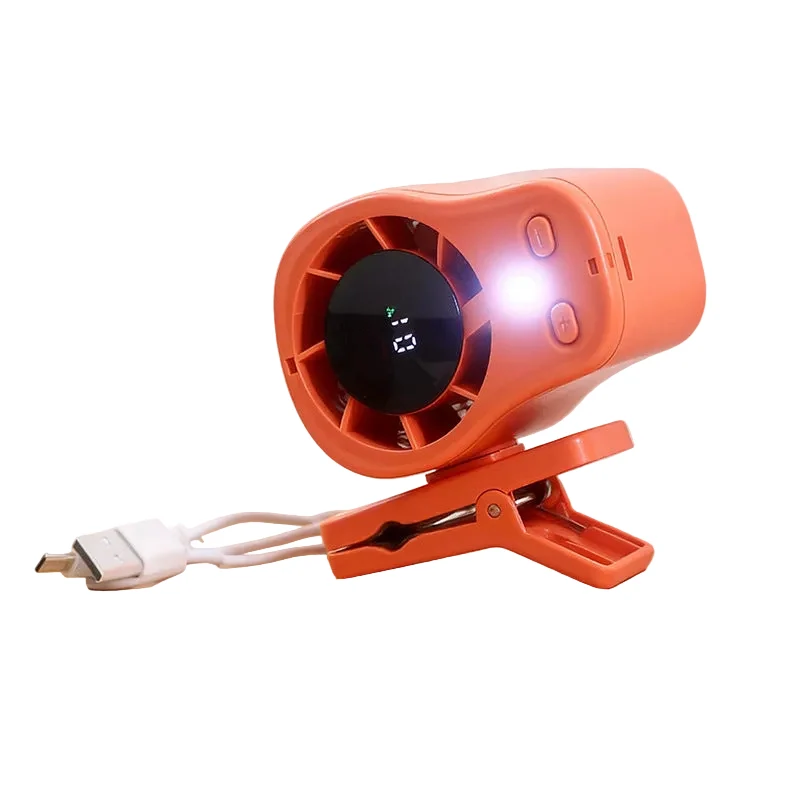 Draagbare Clipventilator met LED-Display en USB Oplaadfunctie