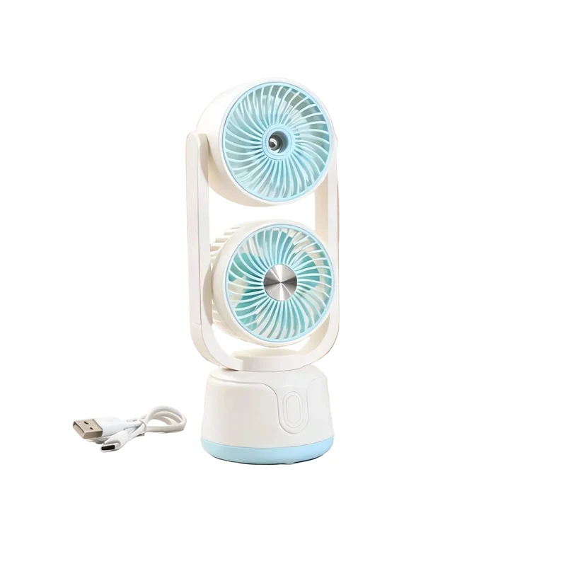 Tafelventilator Compact met Vernevelingsfunctie en Twee Snelheden