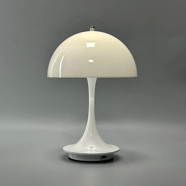 Draadloze Oplaadbare LED Tafellamp Dimbaar 1800mAh Accu 10 Uur Looptijd Metalen Kap Sfeerlicht Woonkamer | Sansoti